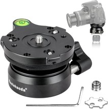 Koolehaoda Tripod Head Leveling Base Leveling Head Half Ball With 1/4&quot; Thread - £34.02 GBP