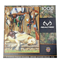 All Tuckered Out 1000 Piece Jigsaw Puzzle Realtree Hunting Dogs Ducks Po... - $17.05