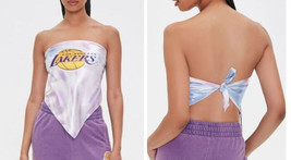 Los Angeles la Lakers Satin Soyeux Mouchoir Cravate Haut Violet Bleu Dye Neuf - £9.44 GBP
