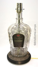 Crown Royal Special Reserve Large 1.75L Liquor Bottle Table Lamp Light Wood Base - $55.57