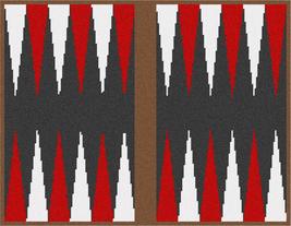 Pepita Needlepoint Canvas: Backgammon Red White, 16&quot; x 12&quot; - £116.34 GBP+