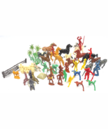 Vintage Plastic Cowboys &amp; Indians Toy Figures Horses Western Marx MPC Lo... - $1,520.60 MXN
