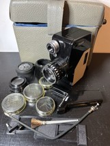 Rare Vintage 1950s Lada CCCP Movie Camera W/  Orgional Leather Case + Lenses - £89.30 GBP