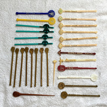 28 Casino plastic swizzle sticks Caesars Golden Nugget Desert Inn Aladdin MGM - £27.65 GBP