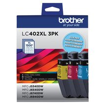 Brother Genuine LC402XL 3PK 3 Pack of High Yield Cyan, Magenta and Yello... - £96.41 GBP