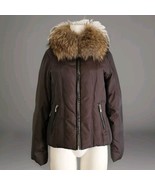 Michael Kors Jacket With Detachable Racoon Fur Collar M Medium Iridescen... - $54.95