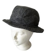 Lands&#39; End Harris Tweed Herringbone Grey Wool Angler Bucket Hat Gore-Tex... - $47.50