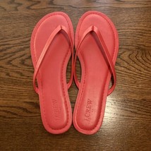 J Crew Factory Sandal Women 7 Easy Summer Flip Flop Vibrant Red Padded T... - $12.62