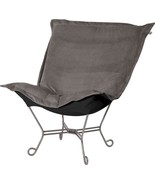 Pouf Chair HOWARD ELLIOTT Bella Pewter Gray Polyester Poly - £817.02 GBP
