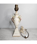 Vintage Porcelain Capodimonte Style Lamp Swans Roses Gold Trim 14&quot; Teste... - $1,034.92 MXN