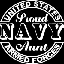 Proud Navy Aunt Seal Car Truck Window Bumper Sticker Decal US Seller - £5.26 GBP+