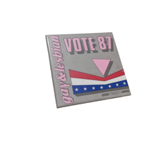 Gay &amp; Lesbian Vote 87 Pinback Button Badge Pin Vintage 80s - £15.82 GBP