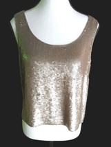 Lafayette New York 148 Size S 100% Silk Sequin Sleeveless Top - £35.69 GBP