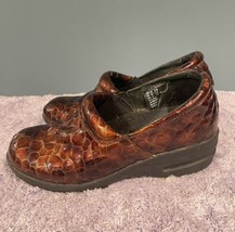 Cherokee Transcends Leather Snake Skin Print Glossy Tortoiseshell Color Size 7M - £27.86 GBP
