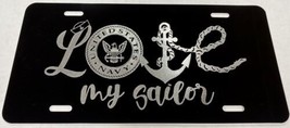 True Depth Engraved Love My Navy Sailor Car Tag Diamond Etched License P... - £15.71 GBP