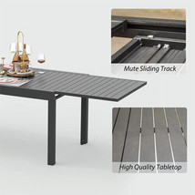Patio Dining Expandable Table, Metal Aluminum Outdoor Table for 6-8 Person - £408.25 GBP