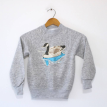 Vintage Kids Duck Sweatshirt Small 8 - $31.93