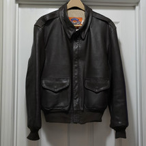 VTG Cooper A-2 100% Goatskin Leather USAF Brown Bomber Flight Jacket Men... - $5,467.65 MXN