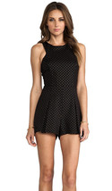 Dolce Vita Womens Size M Hoytt Metallic Gold Dots Black Knit Romper Cut Out Back - £22.27 GBP