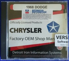 1968 Dodge Chrysler Factory OEM Shop Manual CD never opened  - £31.06 GBP