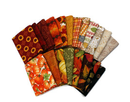 10 Fat Quarters - Autumn Fall Autumnal Quality Quilters Cotton Fabrics M227.02 - £67.93 GBP