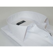 Men's Shirt By CASILA Turkey Cotton Blend Long Sleeves 501990-09 Solid White image 2