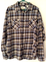 Chaps shirt button close size XL men long sleeve plaid 100% cotton - £7.98 GBP