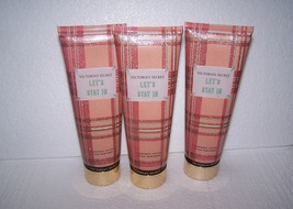 Victoria&#39;s Secret Let&#39;s Stay In Fragrance Lotion - Cranberry Red Lotus Lot of 3 - £51.90 GBP
