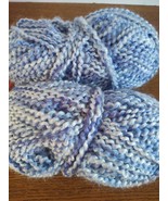 2 Skeins of Blue and White Boucle Yarn - $8.90