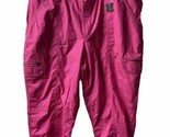 Sag Harbor Cropped Cargo Pants Womens Plus Size 42 Pink Barbiecore Cuffe... - $36.38