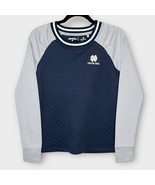 ANTIGUA Notre Dame Fighting Irish navy quilted Sweatshirt w/gray sleeves... - $35.00