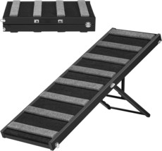 Dog Ramp For Bed, 51.2&#39;&#39; Long Foldable Dog Ramp, 5 Height Adjustable Fro... - $72.99