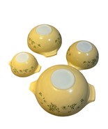 Vintage Pyrex Shenandoah Yellow Floral Cinderella Nesting Mixing Bowls S... - $3,533.77 MXN