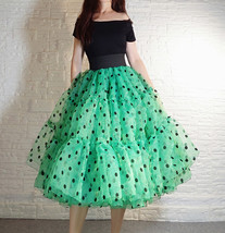 Royal Blue Polka Dot Tutu Skirt Women Plus Size A-line Layered Tutu Skirt image 9