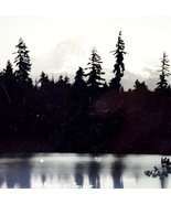 RPPC Mount Rainier At Twilight On Pond Ellis 1920s Washington Pacific NW... - $40.99 CAD