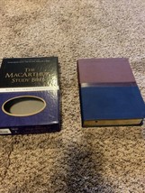 Nkjv Macarthur Study Bible Unleashing God&#39;s Truth Auburn Navy Leather Soft - £37.23 GBP