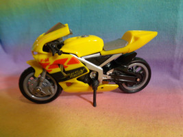 F-14 Racer Racing Plastic Yellow Motorcycle - as is - $3.94