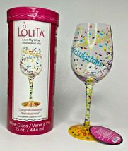 Lolita &quot;Congratulation&quot; Wine Glass U66/6419 - £19.97 GBP