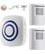 Wireless Driveway Alarm Door Chimes, Business Smart Infrared Visitor, White - $51.85 CAD