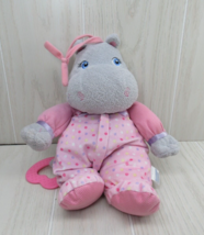Garanimals pink plush hippo polka dot musical hanging crib pull toy twinkle star - £10.63 GBP