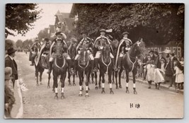 Berne Switzerland Parade Men On Horses Onlookers By J Keller RPPC Postcard Q21 - £22.49 GBP