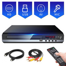 Multimedia Dvd Player 1080P All Region Free Cd Disc Players Hd+Rca Output E8P6 - £50.83 GBP
