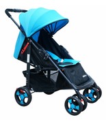 ADELINA Designer Sporty Lightweight Stroller BLUE Baby Strollers Travel ... - £90.98 GBP