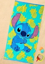 DISNEY Licensed Character Beach Towel ~ 34&quot; x 64&quot; ~ STITCH ~ 100% Cotton - $35.00