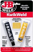 JB KwikWeld EPOXY Glue Quick Setting Fast Drying metal plastic pvc J-B W... - $26.21