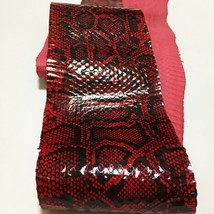 Asia Cobra Snake Skin Hide Leather Snakeskin Craft Supply Python Black Red - £15.61 GBP+