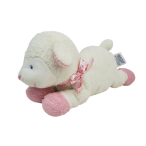 9&quot; Kids Preferred Baby White Pink Lamb Rattle Heaven Stuffed Animal Plush Toy - £18.83 GBP
