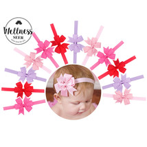12Pcs Colors Newborn Baby Girl Headband Infant Toddler Bow Hair Band Accessories - £11.78 GBP
