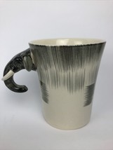 Pier 1 Imports Elephant Handle Original Gray Stoneware Tea Coffee Mug Cup 16 oz - £12.59 GBP