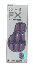 KISS IMPRESS COLOR FX PRESS ON NO GLUE MANI WONDER PURPLE COLOR  - $11.00